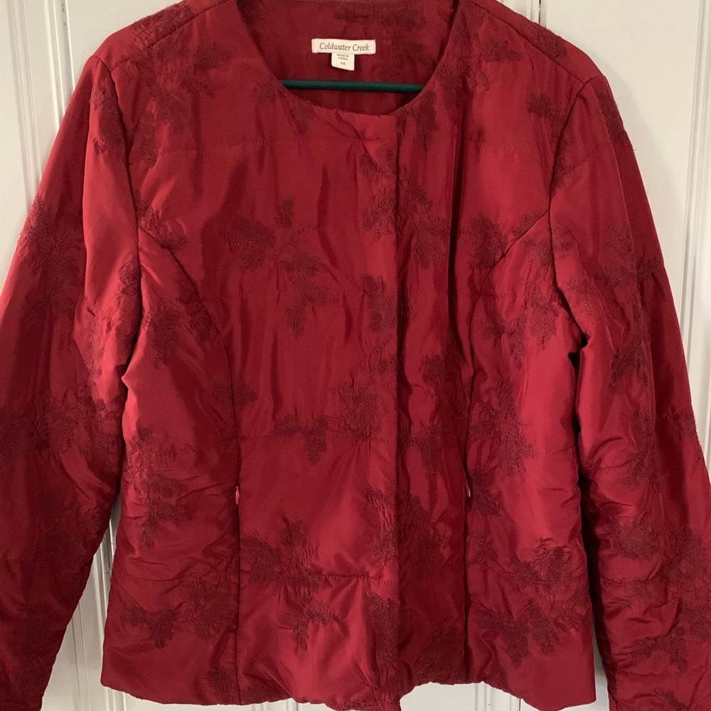 Embroidered Coldwater Creek Puffer Jacket